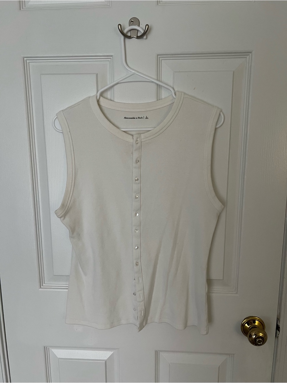 Abercrombie & Fitch Rib Crew Button-Up Top